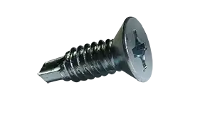 8-18 X 1-1/2" Self-Drilling Screws Flat Head Phillips Drive Point Type 2 Steel Zinc Plated (5000/Pkg.) Certified