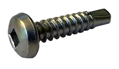Genuine 12-14 X 1-1/4" Self-Drilling Screws Pan Head Square Drive Point Type 3 Steel Zinc Plated (3000/Pkg.)