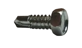10-16 X 1/2" Self-Drilling Screws Indented Hex Head Point Type 2 Steel Zinc Plated (8000/Pkg.) Authentic