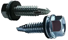 Must Have 3/8" X 1-1/2" Self-Drilling Screws Indented Hex Washer Head Point Type 3 Bonded EPDM Washer Steel Zinc Plated (600/Pkg.)