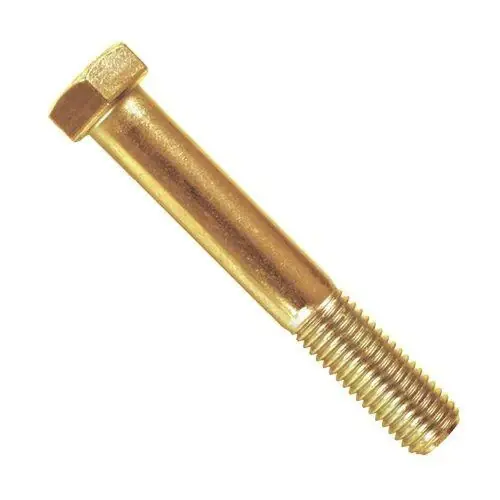 5/8-11 X 4" Hex Head Cap Screws Brass Partially Threaded (5 / Pkg.) Premium