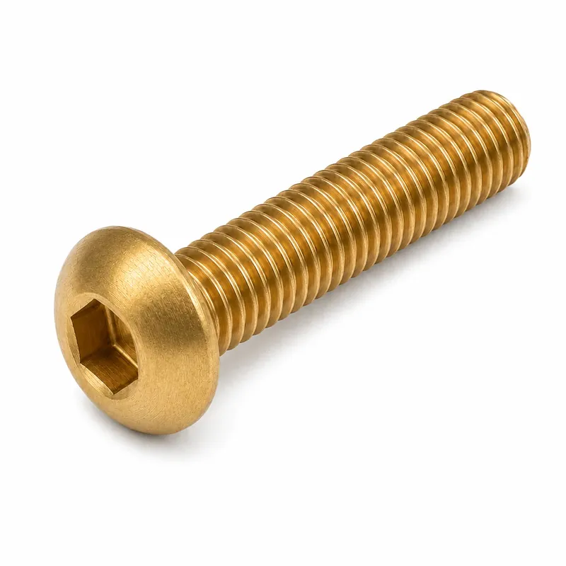 Markdown 8-32 X 3/8" Socket Cap Screws Button Head Hex Socket Drive Brass (100 / Pkg.)