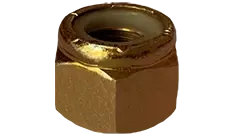 6-32 Lock Nuts Nylon Insert Machine Screw Pattern Standard Height Steel Zinc Yellow (2000 / Pkg.) Instant Buy