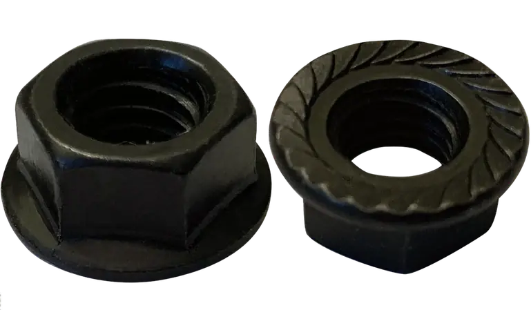Special Offer 3/8"-16 Lock Nuts Serrated Flange Case Hardened Steel Black Oxide (1000 / Pkg.)