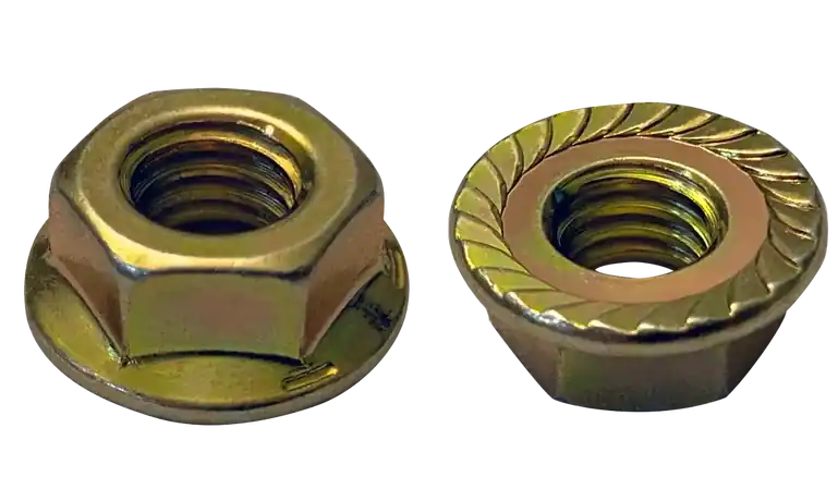 Shop Now 5/16"-18 Lock Nuts Serrated Flange Grade 8 Steel Zinc Yellow (1500 / Pkg.)