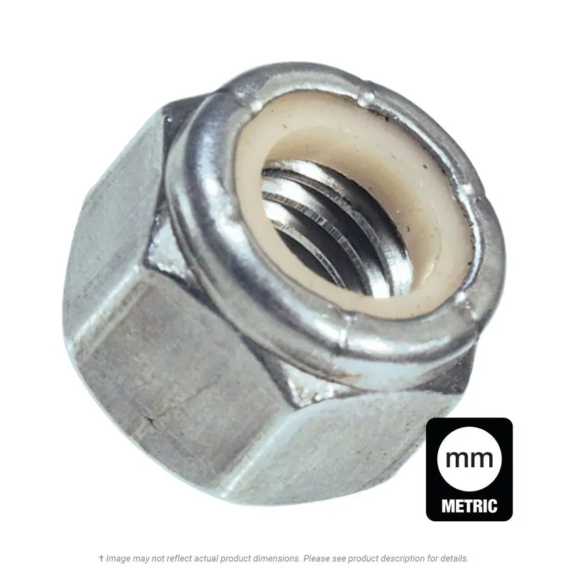 Clearance M18-2.5 Lock Nuts Nylon Insert Class 6 Steel Zinc Plated DIN 985 (500 / Pkg.)