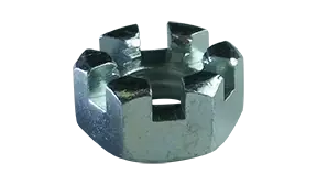 Budget 2"-4-1/2 Hex Nuts Slotted Steel Zinc Plated (10 / Pkg.)
