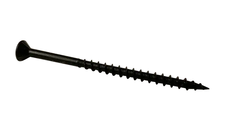 Affordable 8 X 2" Wood Screws Deep Thread Square Drive Flat Head 2/3 Threaded Steel Black Oxide (3500 / Pkg.)