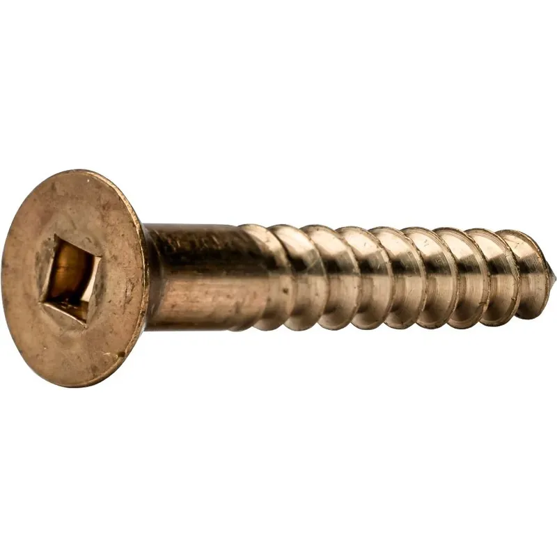Top Pick 14 X 3" Wood Screws Square Drive Flat Head Silicon Bronze (25 / Pkg.)