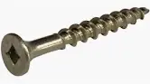 Professional Grade 8 X 2-1/2" Wood Screws Square Drive Flat Head 18/8 Stainless Steel (300 / Pkg.)