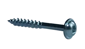 Premium 8 X 3-1/2" Wood Screws Deep Thread Square Drive Round Washer Head Steel Zinc & Bake (1300 / Pkg.)