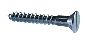 Buy Online 12 X 1" Wood Screws Slotted Drive Flat Head Steel Zinc Plated (3000 / Pkg.)