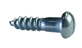 Popular 12 X 1-1/4" Wood Screws Slotted Drive Round Head Steel Zinc Plated (2000 / Pkg.)