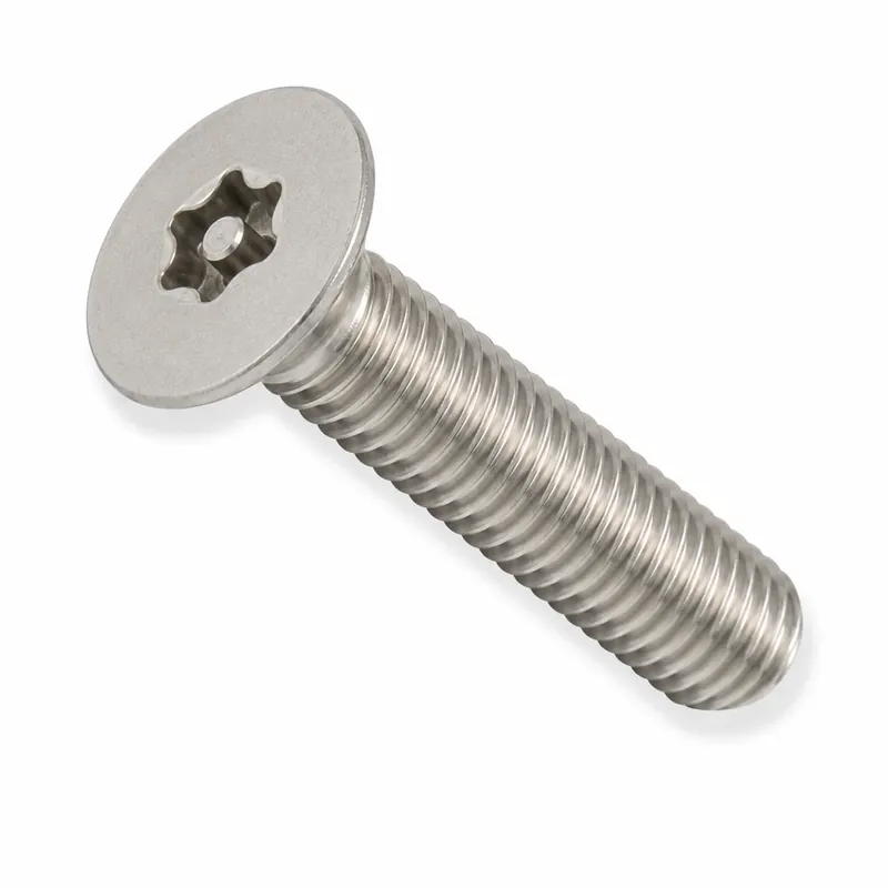 Special Discount 4-40 X 3/8" Tamper Resistant Machine Screws Flat Head Pin-In Six Lobe Drive 18/8 Stainless Steel (100 / Pkg.)