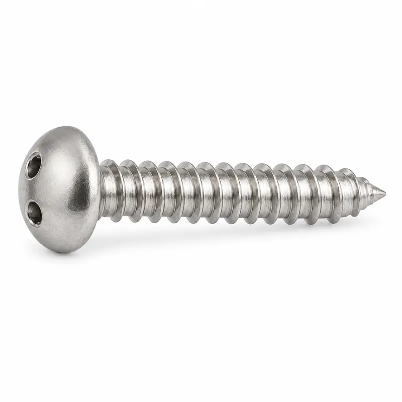 10 X 3/8" Tamper Resistant Sheet Metal Screws Truss Head Spanner Drive 18/8 Stainless Steel (100 / Pkg.) Crafted