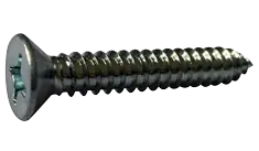 6 X 3/4" Type A Sheet Metal Screws Flat Head Phillips Drive Steel Zinc Plated (100 / Pkg.) Crafted