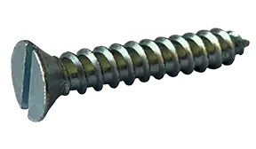 Brand New 12 X 2" Type A Sheet Metal Screws Flat Head Slotted Drive 18/8 Stainless Steel (100 / Pkg.)