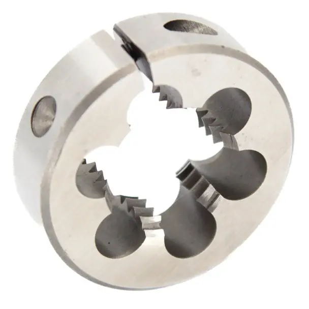 1/4"-28 HSS Left Hand Round Adjustable Die 1-1/2" OD Uncoated (Bright) DWTH112-1428LH Best Seller
