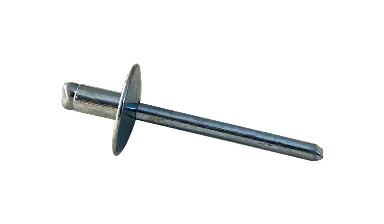 [3000 BULK] Blind Rivets Large Flange Dome Head Steel/Steel Zinc Plated 5/32 Diameter .50-.62 Grip High Quality