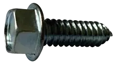 Crafted 14 X 4" Type AB Self Tapping Sheet Metal Screws Indented Hex Washer Head Slotted Drive Steel Zinc & Bake (300/Pkg.)
