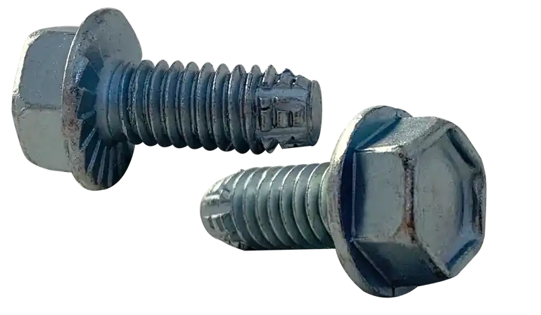 Hot Picks 3/8-16 X 1-1/4" Type F Thread Cutting Screws Serrated Indented Hex Washer Head Unslotted Drive Steel Zinc & Bake (700 / Pkg.)