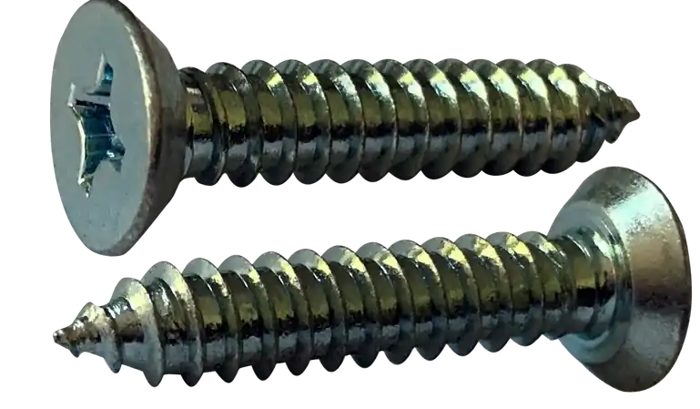12 X 1/2" Type B Self Tapping Sheet Metal Screws Flat Undercut Head Phillips Drive Steel Zinc & Bake (8000/Pkg.) One Day Deal