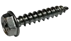 Authentic 10 X 3/4" Type A Self Tapping Sheet Metal Screws Indented Hex Washer Head Phillips Drive 18/8 Stainless Steel (3000/Pkg.)