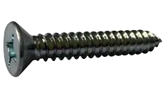 Buy Direct 12 X 2-3/4" Type A Self Tapping Sheet Metal Screws Flat Head Phillips Drive Steel Zinc & Bake (1000/Pkg.)