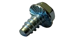 12 X 3/4" Type AB Self Tapping Sheet Metal Screws Serrated Indented Hex Washer Head Unslotted Drive Steel Zinc & Bake (3000/Pkg.) Clearance