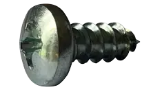 Budget 14 X 5" Type A Self Tapping Sheet Metal Screws Pan Head Phillips Drive Steel Zinc & Bake (500/Pkg.)