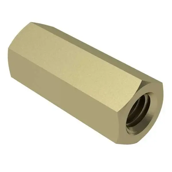 3/16" AF X 4-40 X 1/4" Hex Female-Female Standoffs Yellow Zinc Brass (250 / Pkg.) Bargain