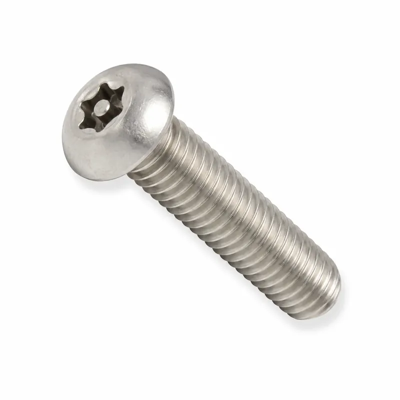 In Demand 1/4-20 X 3/8" Tamper Resistant Machine Screws Button Head Pin-In Six Lobe Drive 18/8 Stainless Steel (100 / Pkg.)