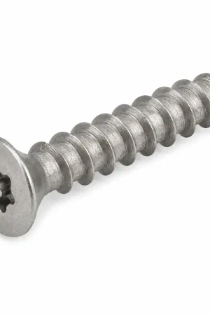 Final Sale 1/4" X 1-3/4" Tamper Resistant Masonry Screws Flat Head Pin-In Six Lobe Drive Steel Silver Guard (100 / Pkg.)
