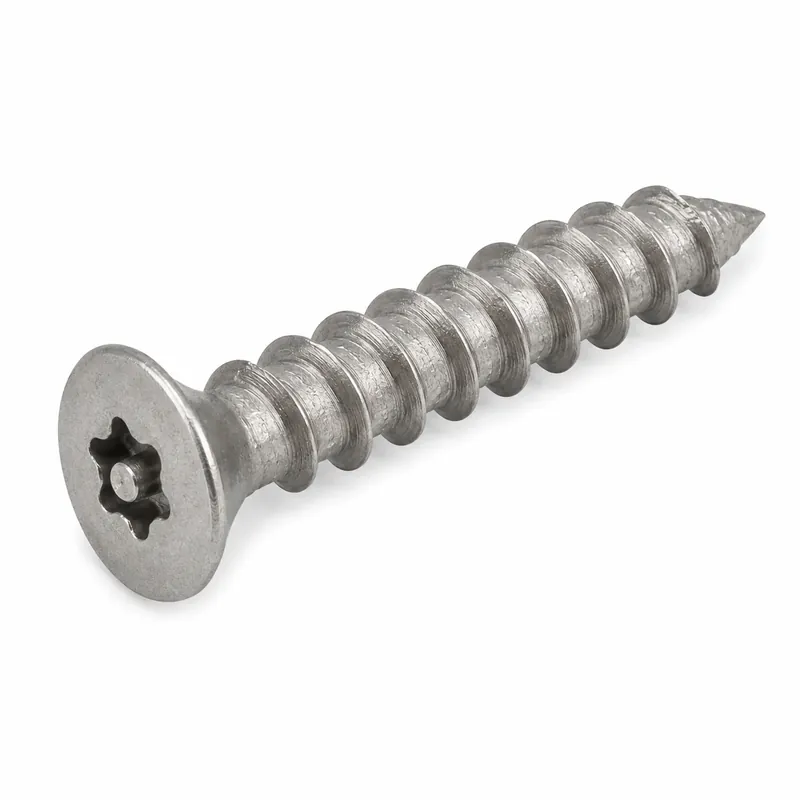 Final Sale 1/4" X 1-3/4" Tamper Resistant Masonry Screws Flat Head Pin-In Six Lobe Drive Steel Silver Guard (100 / Pkg.)
