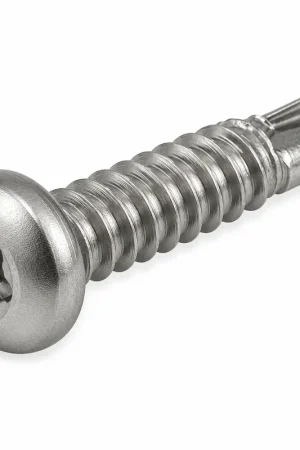 12 X 1-1/2" Tamper Resistant Self-Drilling Screws Pan Head Pin-In Six Lobe Drive (T27) 410 Stainless Steel (100 / Pkg.) Certified