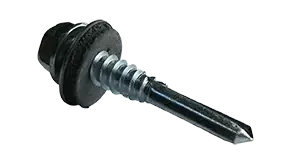 Luxury 12-14 X 2" Self-Drilling Screws Indented Hex Washer Head Point Type 5 Bonded EPDM Washer Steel Zinc & Bake (1000/Pkg.)