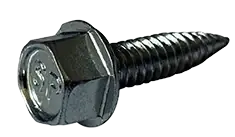 10-16 x 1" Self-Piercing Screws Unslotted Hex Washer Head Serrated 1/4" Across Flats Steel Zinc & Bake (3000 / Pkg.) Holiday Sale