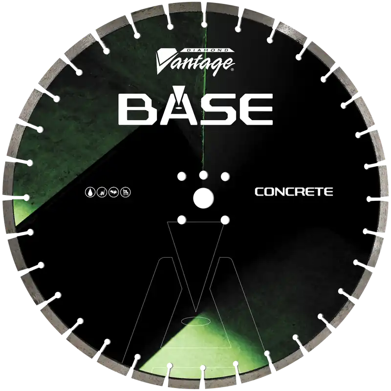 Holiday Sale Diamond Vantage 2225BASE 22" x 0.250" Walk Behind Saw Diamond Blade for Concrete Base 12mm Segments