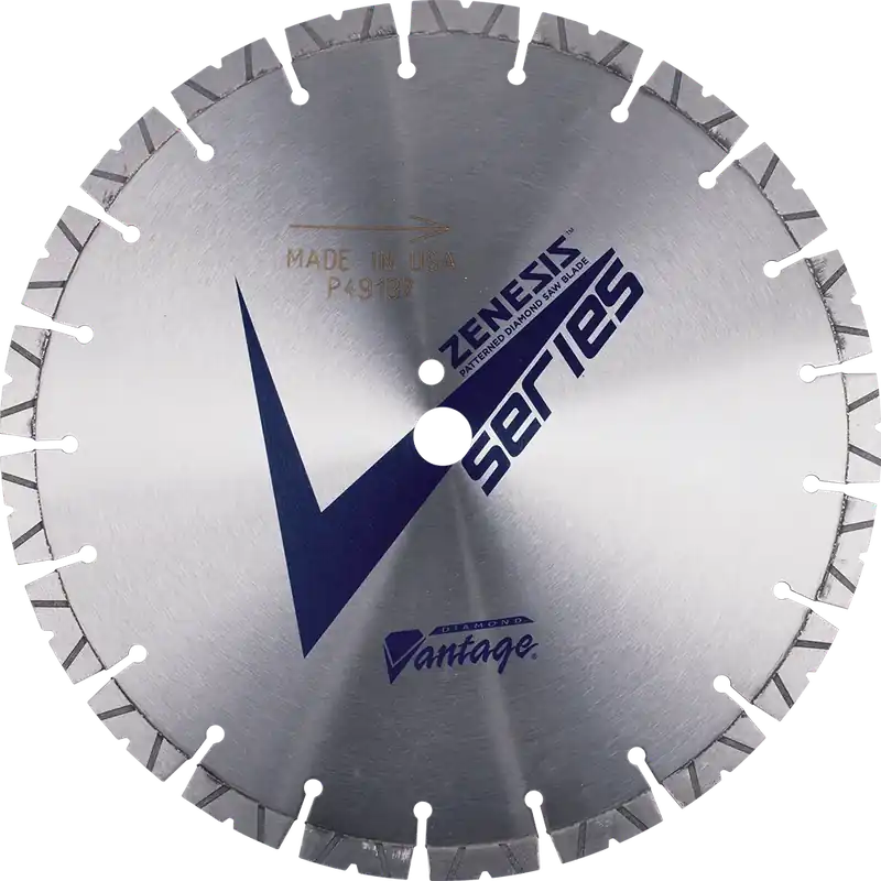 Diamond Vantage 1618EVSWZX4 16" x 0.187" x 1" Walk Behind Saw Diamond Blade for Concrete ZENESIS VS SERIES PRO 12mm Segments Trusted Brand