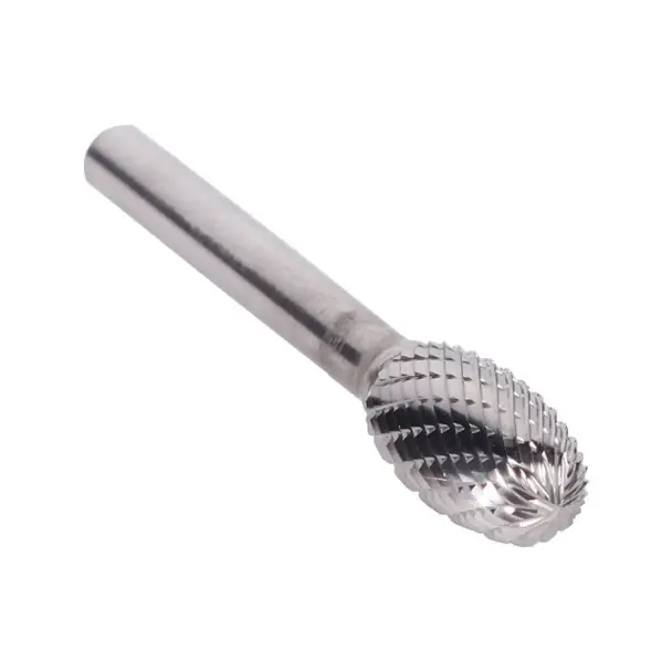 Buy Today 3/8" X 5/8" Oval Double Cut Carbide Bur Solid Carbide 1/4" Round Shank DULSE3