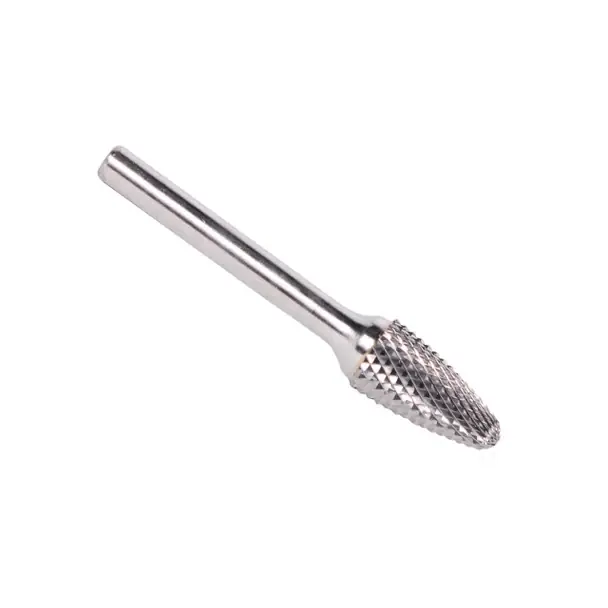 Final Sale 1/8" X 1/2" Tree Radius End Double Cut Carbide Bur Solid Carbide 1/4" Round Shank DULSF11