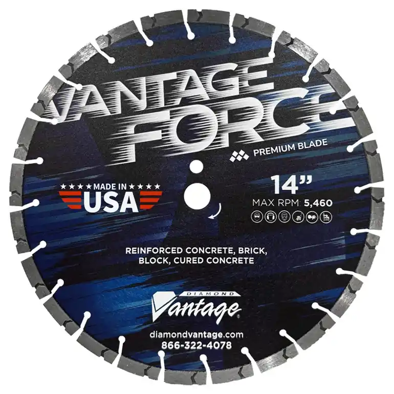 Diamond Vantage 1212EVF 12" x 0.125" Diamond Blade for General Purpose VANTAGE Force 12mm Segments Get Yours