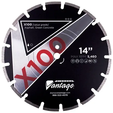 Discount Diamond Vantage 1212BX1-4 12" x 125" Diamond Blade for Asphalt/Green Concrete X100 - ASPHALT