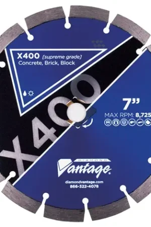 Best Choice Diamond Vantage 0609CDUX4-2 6" x 0.095" Diamond Blade for Concrete/Masonry X400