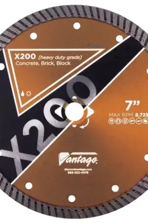 Certified Diamond Vantage 0425CDPX2-1 4" x 0.250" Diamond Blade for Tuck Point/Concrete Masonry X200