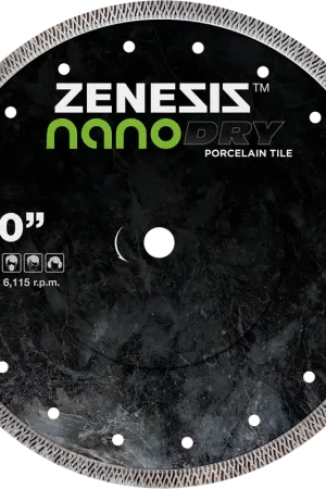 Certified Diamond Vantage 0505C4PDX4Z 5" x 0.050" x 7/8" Diamond Blade for Sintered + Natural Stone/Porcelain ZENESIS NANO - DRY PORCELAIN TILE