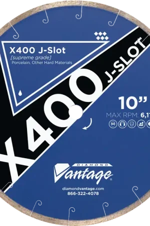 While Supplies Last Diamond Vantage 1408EPWX4J 14" x 0.080" x 1" Diamond Blade for Porcelain Tile X400 J-SLOT PORCELAIN