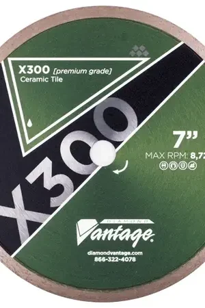 Deal Diamond Vantage 1208ETWX3 12" x 0.080" x 1" Diamond Blade for Tile/Ceramic X300 Ceramic