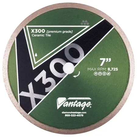 Trending Diamond Vantage 1408ETWX3 14" x 0.080" x 1" Diamond Blade for Tile/Ceramic X300 Ceramic