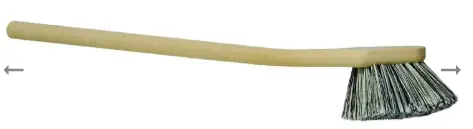 New Release Magnolia Brush 81-BH Curved Handle Salt & Pepper Flagged Plastic Utility Brush